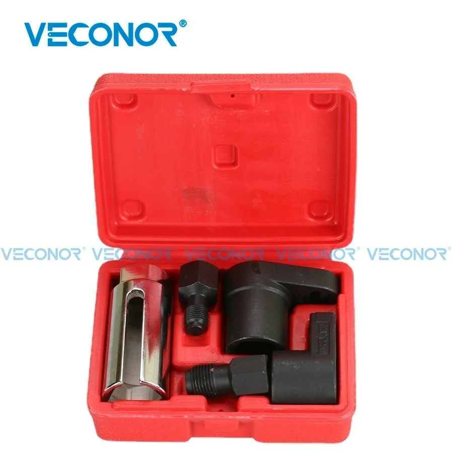 5pcs Oxygen Sensor Wrench Kit Thread Chaser Tool Fit for Auto O2 Socket Removal Install Offset Vacuum Sensor Socket