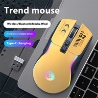 Trendy Yellow M32 Wireless Gaming Mouse: Dual - Mode Connectivity (2.4G & Bluetooth), Type - C Charge - Stand Out in Style