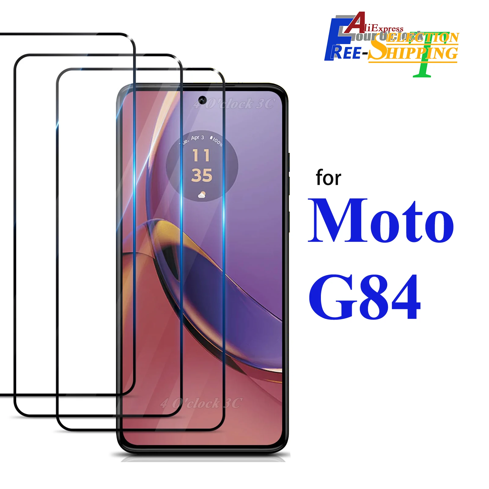 

For Motorola Moto G84 Screen Protector Tempered Glass Crystal Mica 9H HD Clear Transparent Anti Scratch