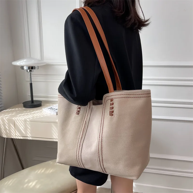 

Tote Women's Shoulder Bag Fashion Designer Casual Simple Handbag for Women New Large Capacity Solid Lady Crossbody Bags Shopper