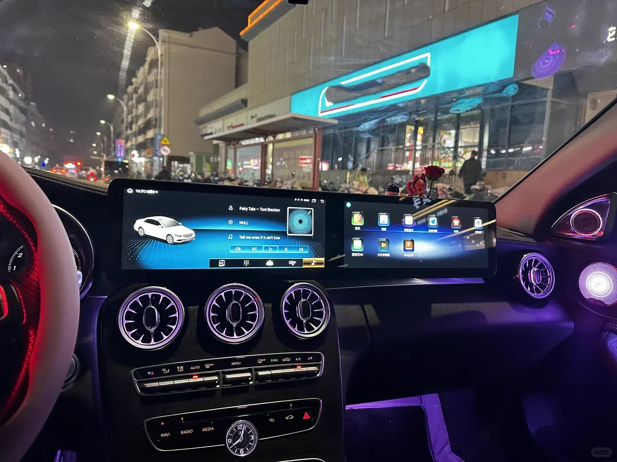 24.6“ Dual Screen Android For Mercedes Benz A Class CLA GLA W176 C117 X156 W463 W246 Stereo Carplay GPS Multimedia Video Player