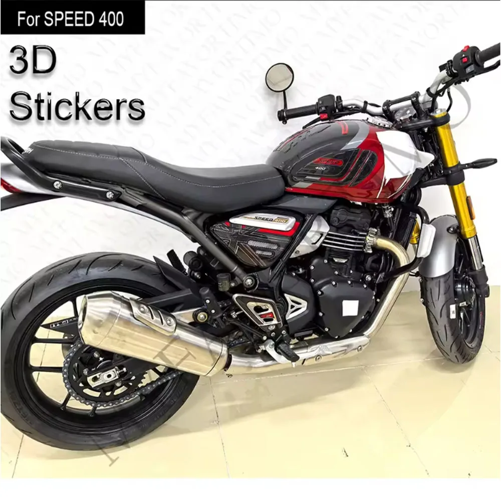 

For Triumph speed 400 Protector Tank Pad Side Grips Gas Fuel Oil Kit Knee Fairing Fender Wheels Stickers Decals 2024 2025