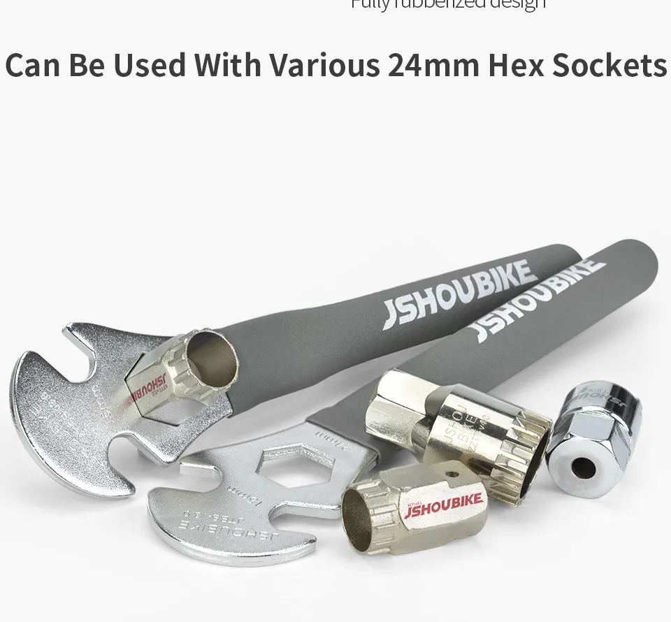 JSHOUBIKE 6/8/15 mm Fahrradpedalschlüssel Inbusschlüssel robustes, langlebiges Pedal-Demontagewerkzeug Fahrradreparaturwerkzeug für MTB Rennrad – Detail 13