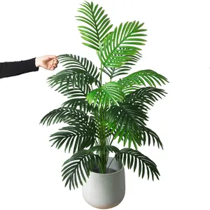 Large artificial palm tree, fake tropical plants, green plastic leaves, large monster tree branch, domestic garden decoration, 90-120cm 10 Main Sales Plant Big - №5