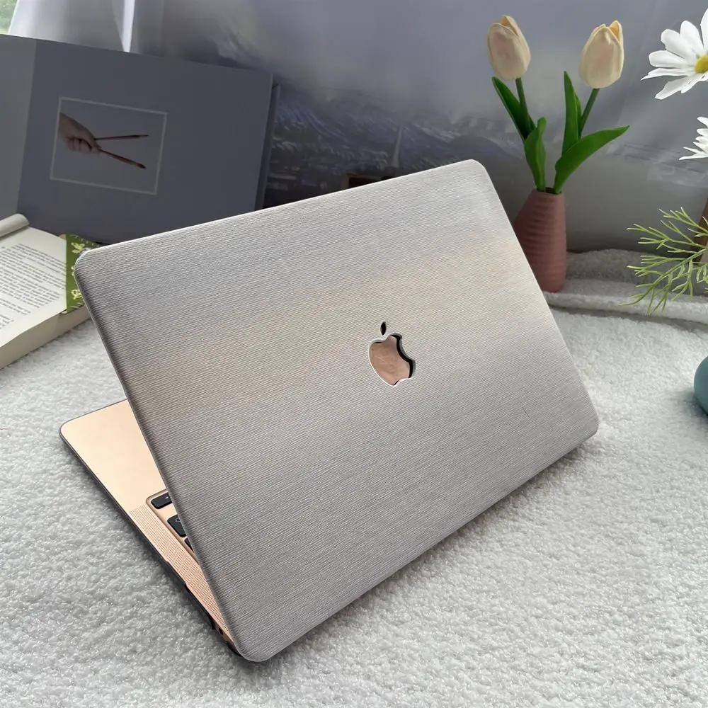Suitable for Macbookair Laptop Protective Shell PU Leather Handmade Wave Pattern Macbookpro Laptop Protective Cover 13 Inches