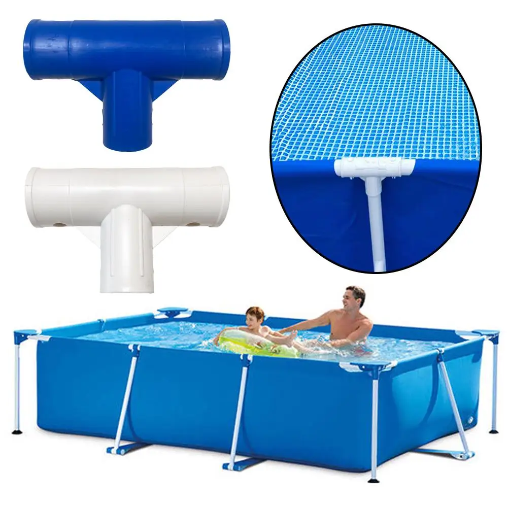 1/2/4PCS Rust Resistant Round Swimming Pool Frame T Joint Plastic Pipe Connector Replacement Fitting Pool Repair Accessory