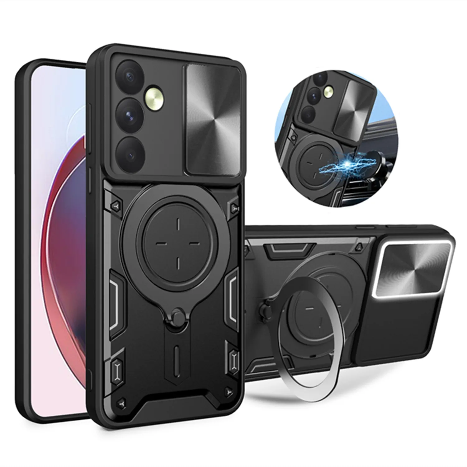 Magnetic Holder Capa for Samsung A57 A56 A55 A54 A37 A36 A35 A34 A26 A25 A17 A16 A15 A14 Ring Case Funda Camera Shockproof Cover