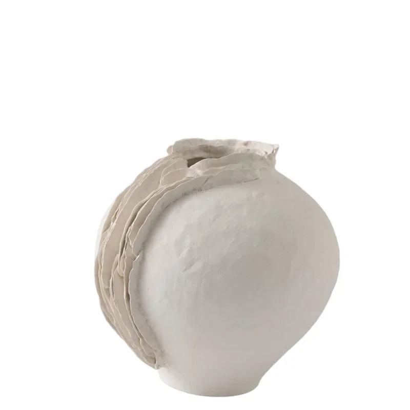 

Zen ornament tea room homestay handmade flower arrangement model room retro black ceramic vase