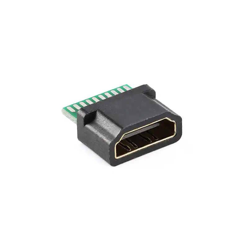 Original HDMI Female Socket Type A 19PIN with Board and Shell, High-Definition Display Transmission Interface Connector