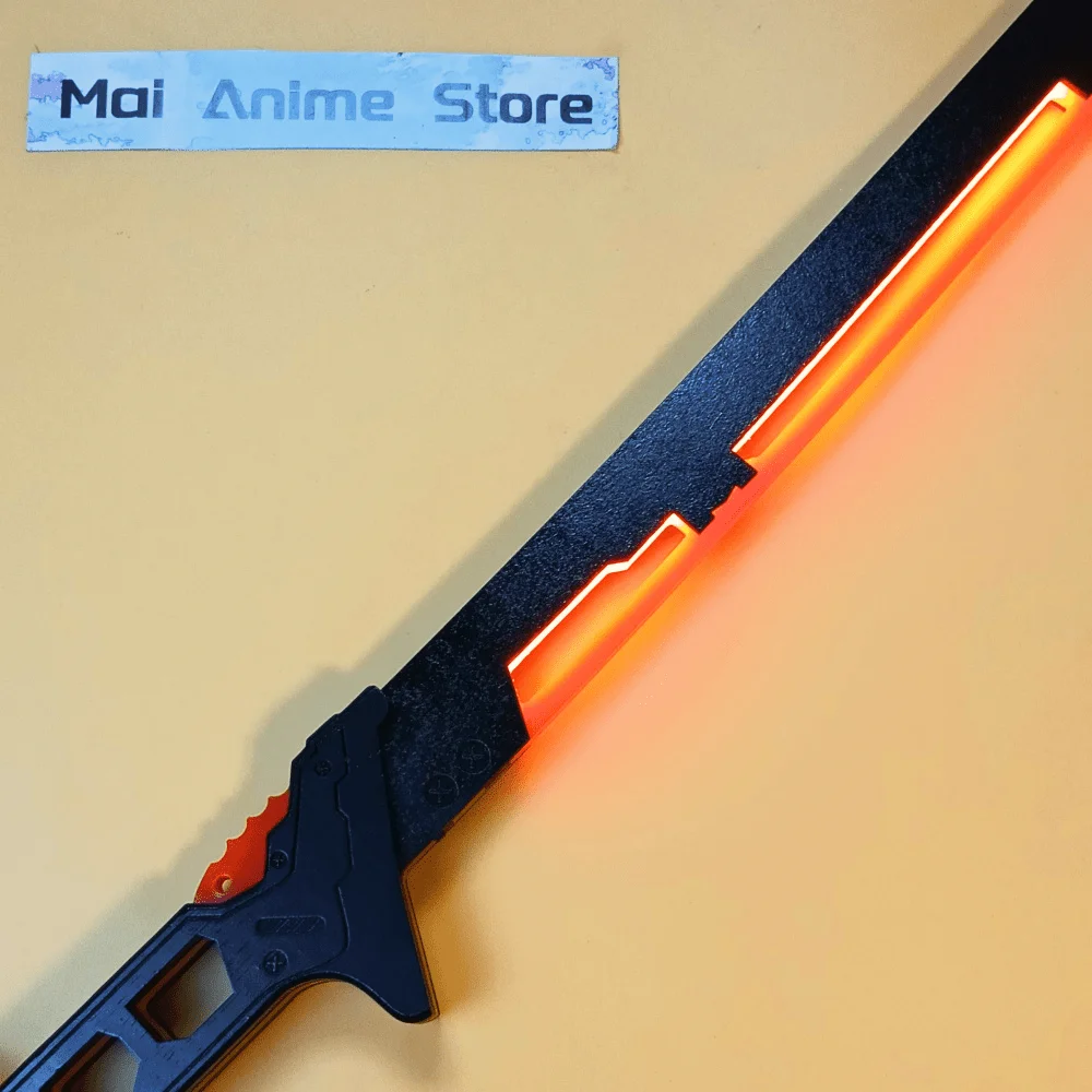 31인치 발광 사이버펑크 검 카타나 ABS 사이즈 일본 카타나 밝은 플라스틱 사무라이 검 라이트 애니메이션 코스프레 소품 장난감 선물