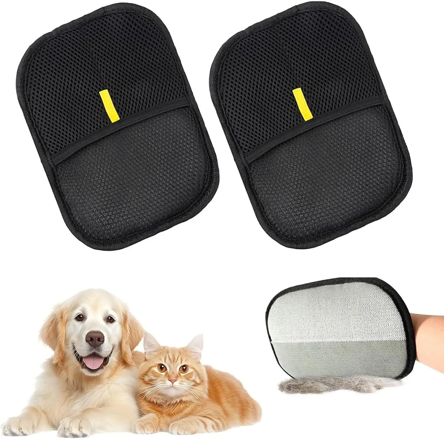 2025 Haustierpflegehandschuh doppelseitiger Fellentfernungshandschuh für Katzen und Hunde ideal für Baden Reinigung von Teppichen Sofas tragbar waschbar praktisches Zubehör für Haustiere effektives Werkzeug für Fellpfl – Detail 28