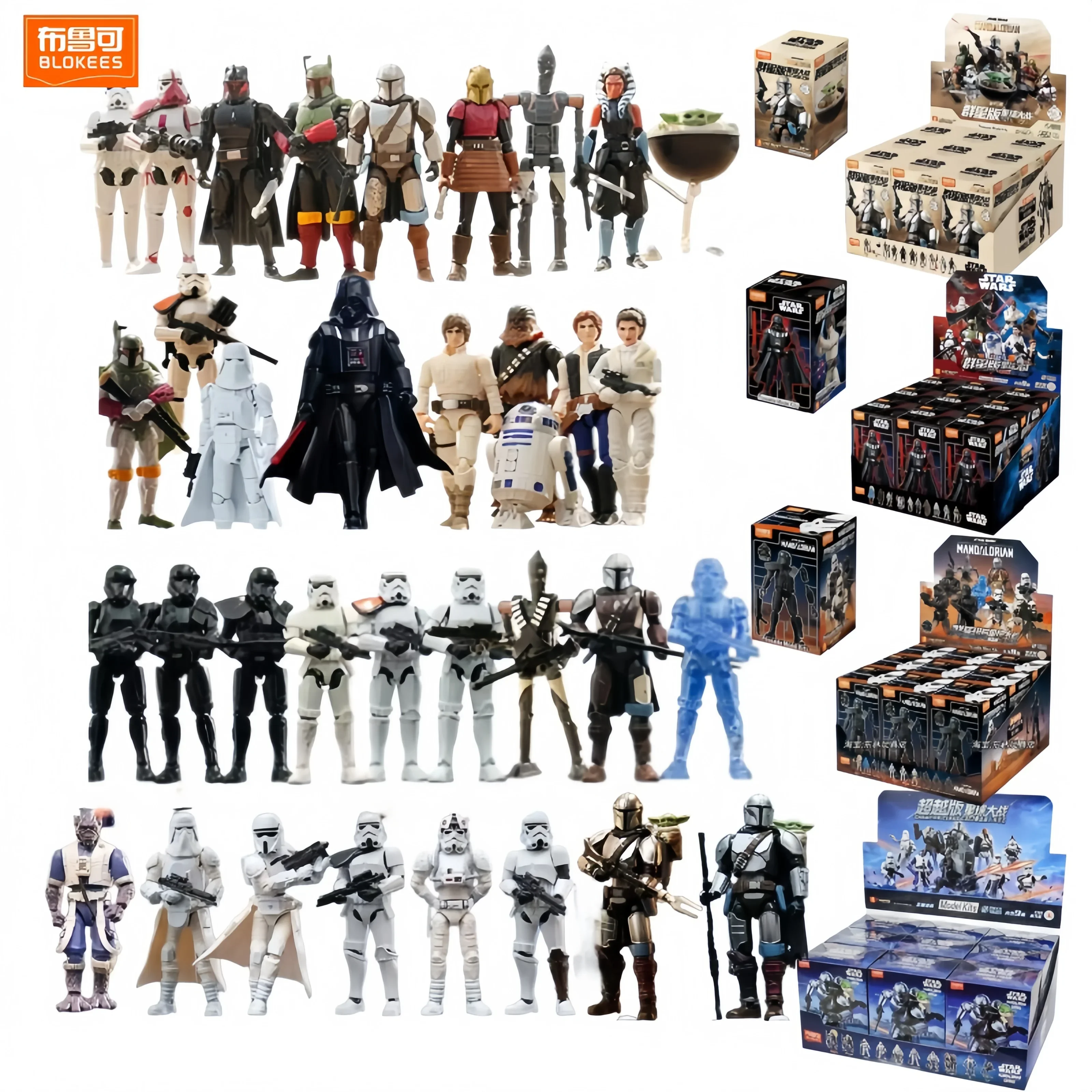 kits-de-figuras-de-acao-e-modelos-de-brinquedo-originais-blokees-star-wars-the-mandalorian-gv01-gv03-ahsoka-din-djarin-ig-11-grogu-darth-vader