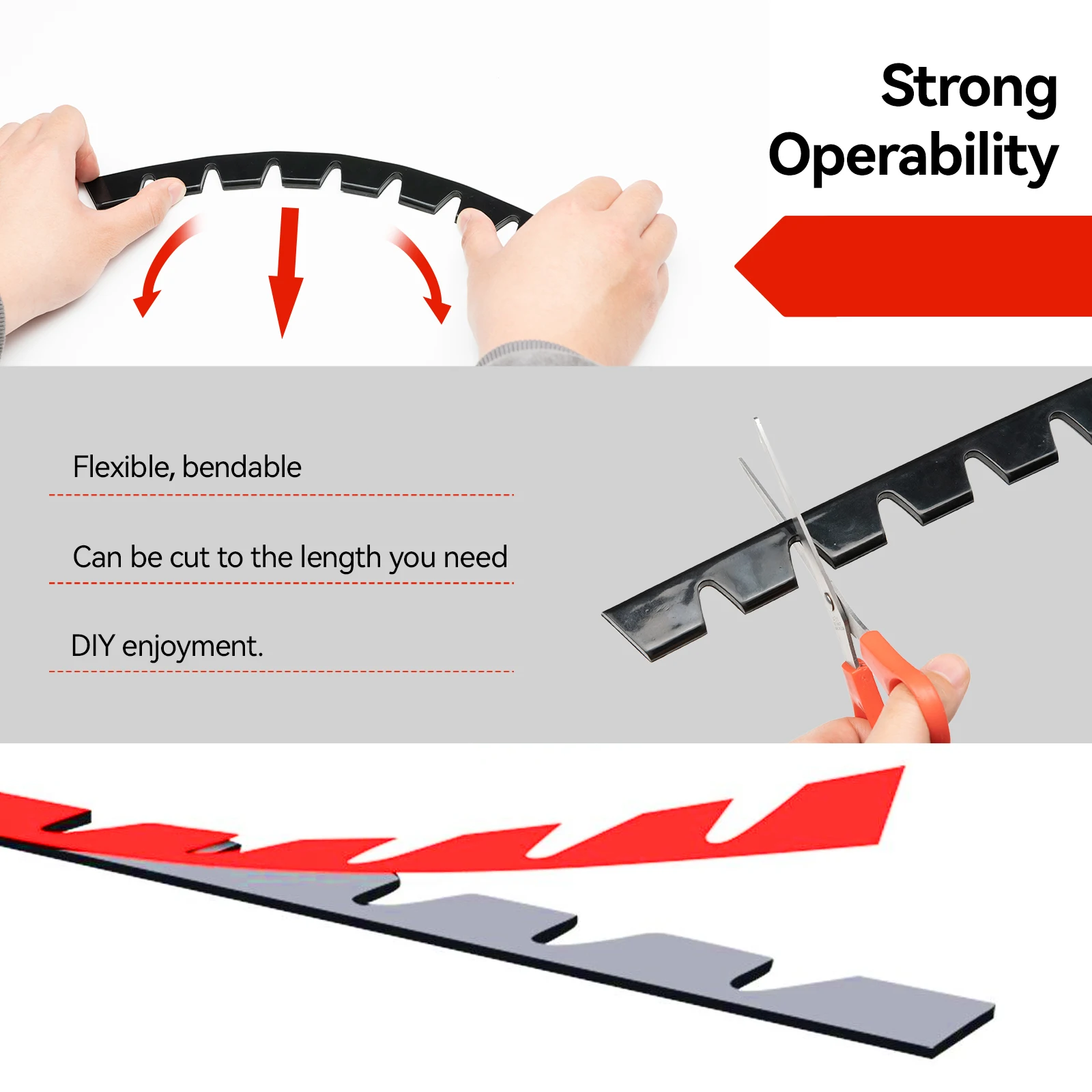 8PCS SPORT Universal Auto Frontschürze Schutz Chassis Anti-Scratch Anti-Skid Kit Kratzen Schutz Skid Platte DIY mit Pre-Attach – Detail 5