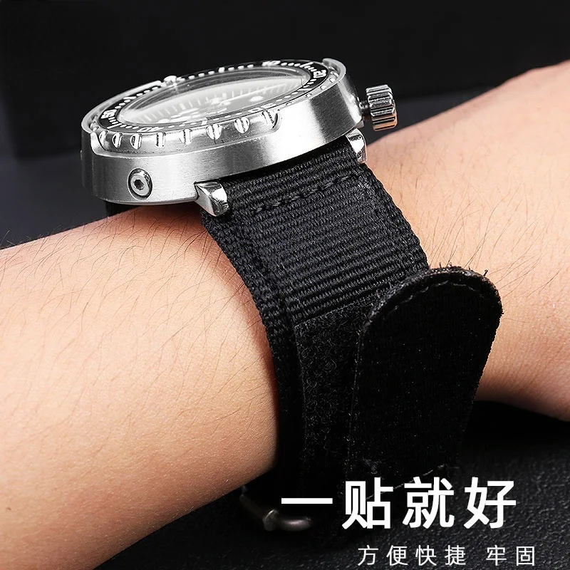 Nylon Watch Strap for Breitling Bell & Ross Thickened Nylon Watchband BR Hook and Loop Fastener Woven Belt 22mm Men