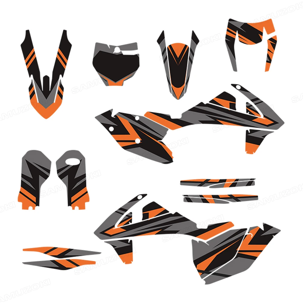 for 125 250 350 450 EXC XCW SX-F XC-F 2017-2019 SX 2016-2018 Motorcycle Graphics Decals Deco Stickers Background Kits