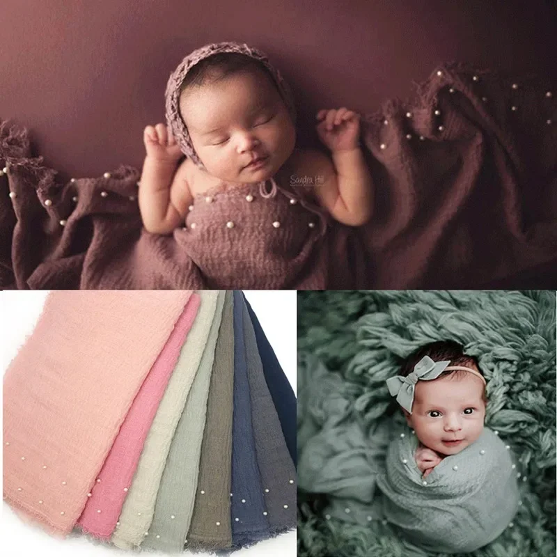 Newborn Photography Blanket Props Baby Photo  Accessory  Baby Wraps Swaddling Clothes Photo Backdrops (not Include The Headband)