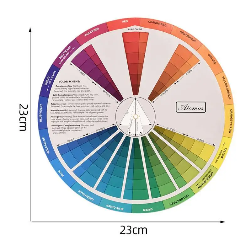 Rotation Wheel Color Board Chart Mixed Tool Painting supplies Creative Color Wheel Color Learning for Woman Man