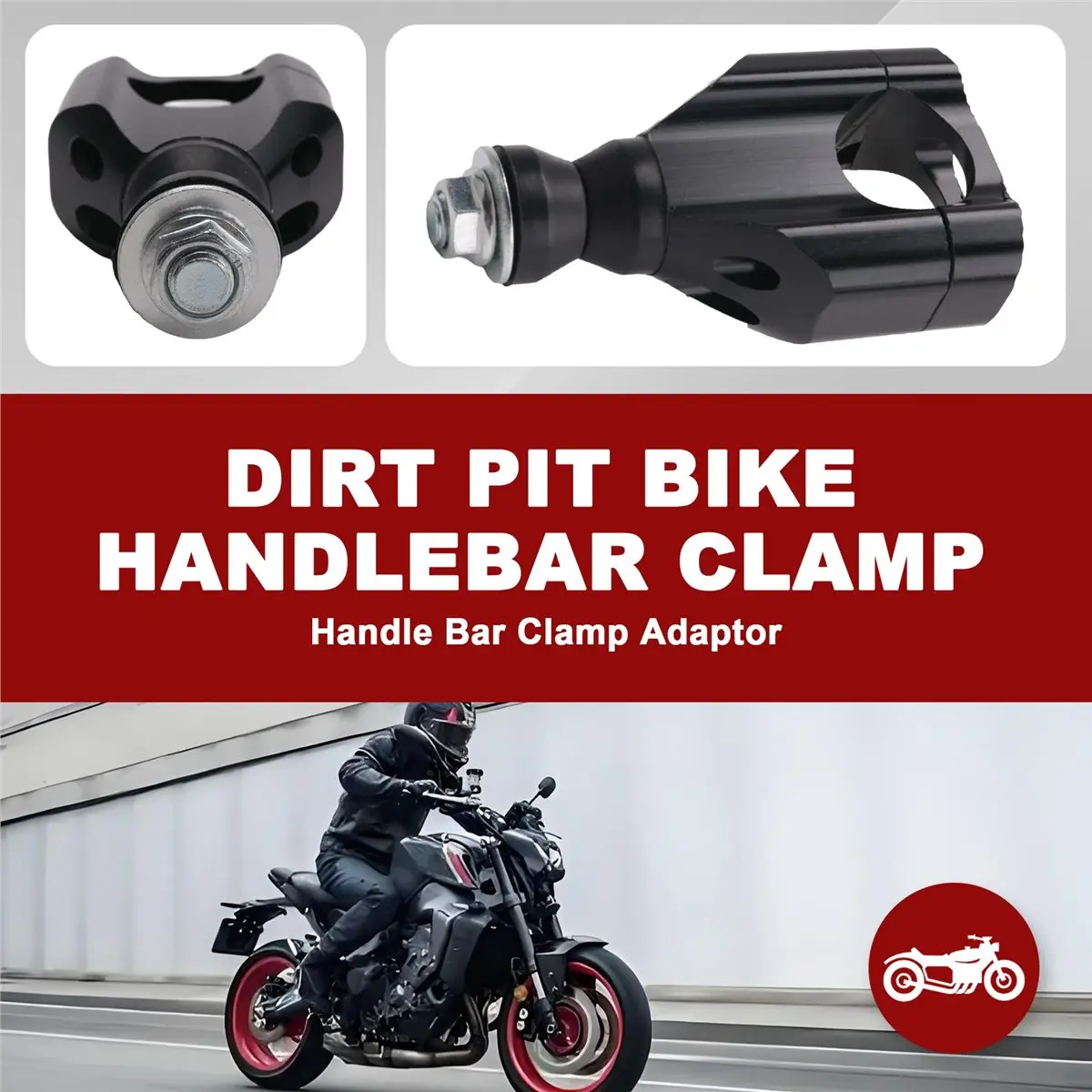 #23T 2PCS 28mm Motorcycle Handlebar Riser Clamp,ATV Handlebar Clamp,(Metal)