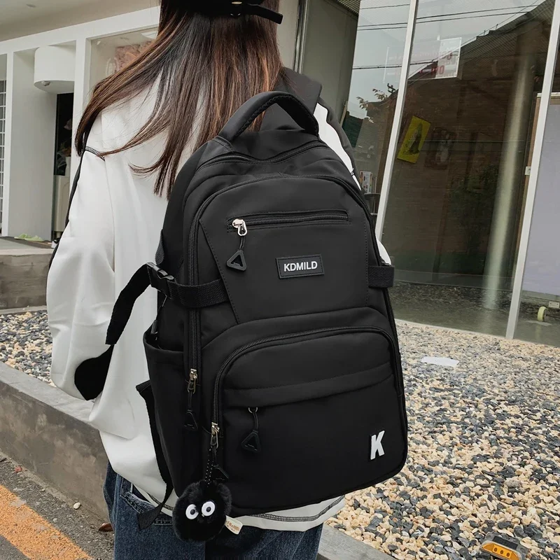 DUTRIEUX Multifunction Waterproof Buckle Backpack Korean Style School Bag Student Shoulder Bag Teenage Girls Laptop Backpacks