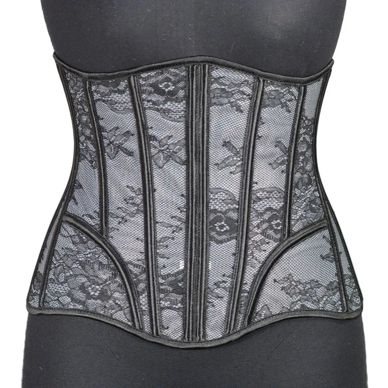 

Sexy Lace Underbust Corsets for Women Ladies Mesh See Through Waist Trainer Corset Bustiers Body Shaper Lingerie Waist Cinchers