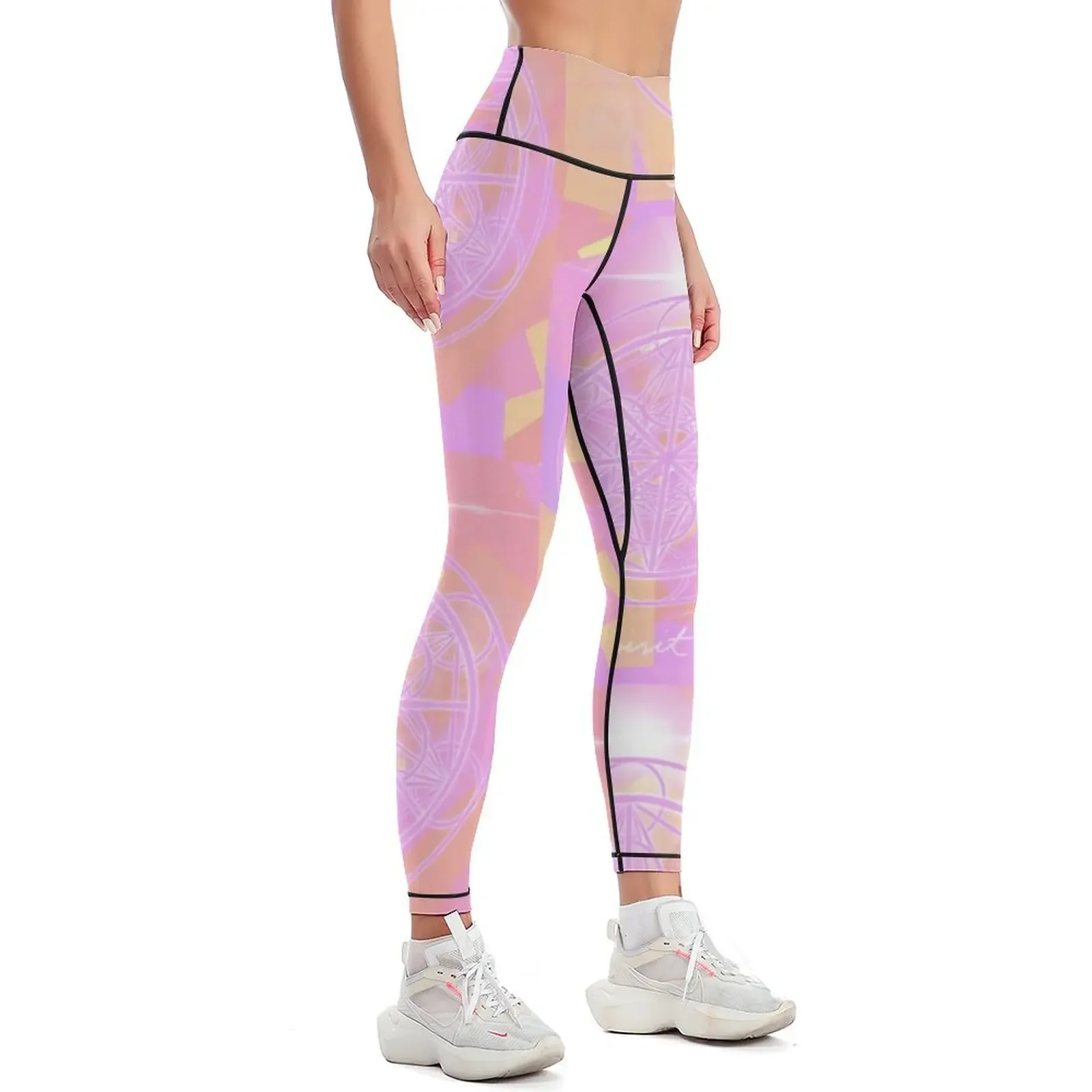 Spirit Leggings Sweatpants طماق للياقة البدنية النساء الرياضة الصالة الرياضية أعلى طماق المرأة #2