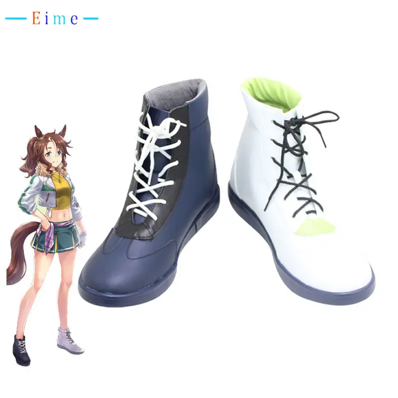 

Game Umamusume: Pretty Derby Mejiro Palmer Cosplay Shoes Halloween Carnival Boots Cosplay Prop PU Leather Shoes Custom Made