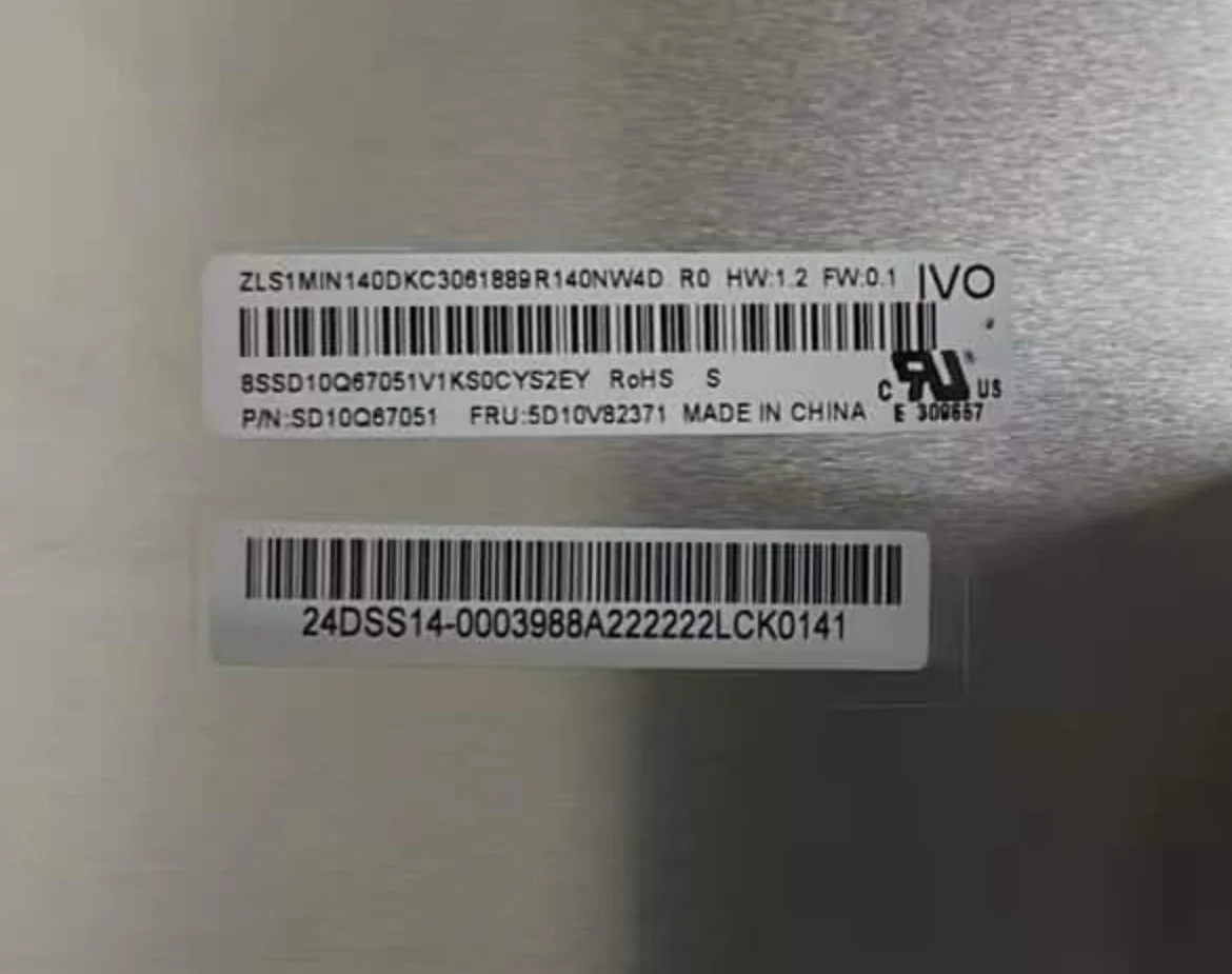 Imagem -02 - Original para Lenovo Thinkpad x1 Carbono Gen Tela de Toque Lcd R140nw4d r0 5d10v82371 Novo e