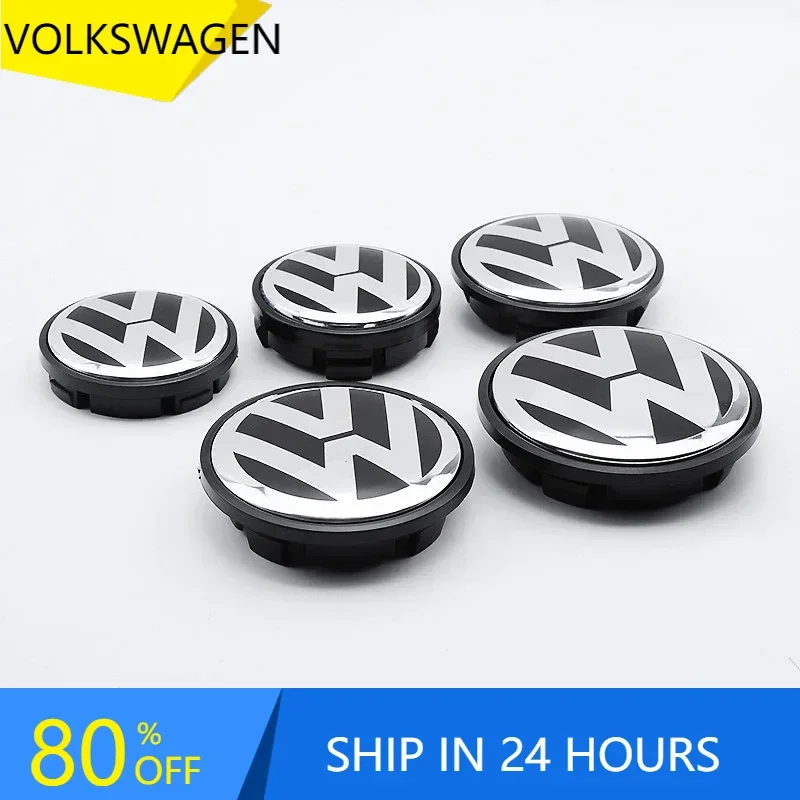 2025 Hot 4Pcs 56/65/66mm Car Wheel Center Hub Caps Cover Replacement Accessories For Volkswagen VW R GTI Golf 5 7 Caddy Passat b