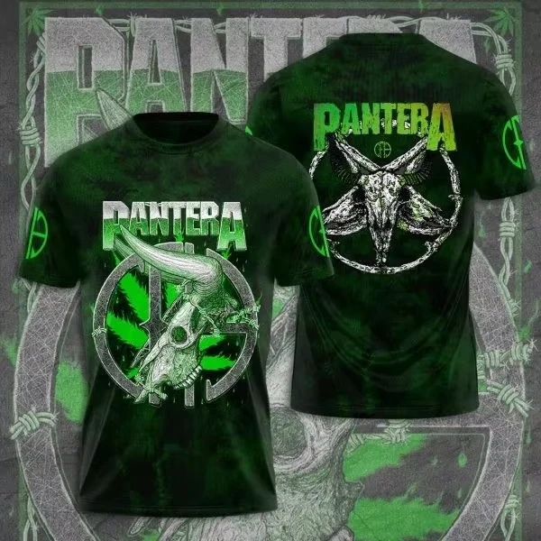 Popular Heavy Metal Rock Band Pantera 3d Printing T-shirt Men Women Fashion Casual Man Short Sleeve Tshirt Hip Hop Men Clothes