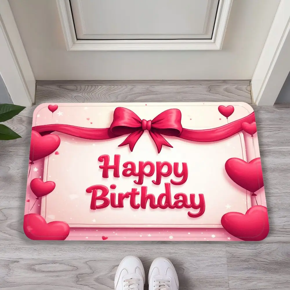 

VIKAMA Birthday Party Decorative Carpet Entrance Hall Living Room Floor Mat Festival Atmosphere Home Decoration