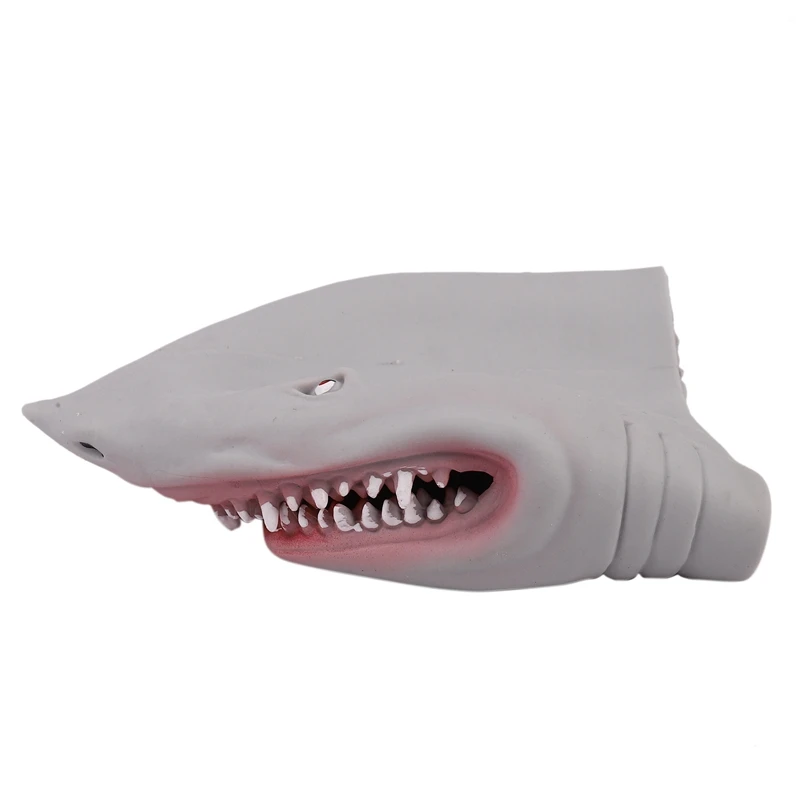 Plastic Shark Hand Puppet For Story Tpr Animal Head Gloves Kids Toys Gift Animal Head Figure Vividly Kids Toy Model Gifts