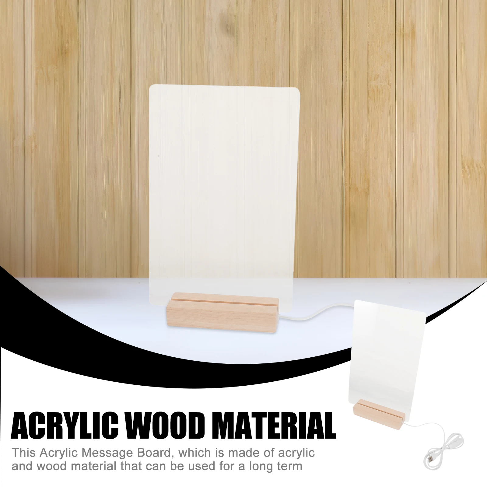 

1Set Acrylic Writing Memo Board Clear Luminous Desk Message Board Home Office Desktop Office Supply Students Supply