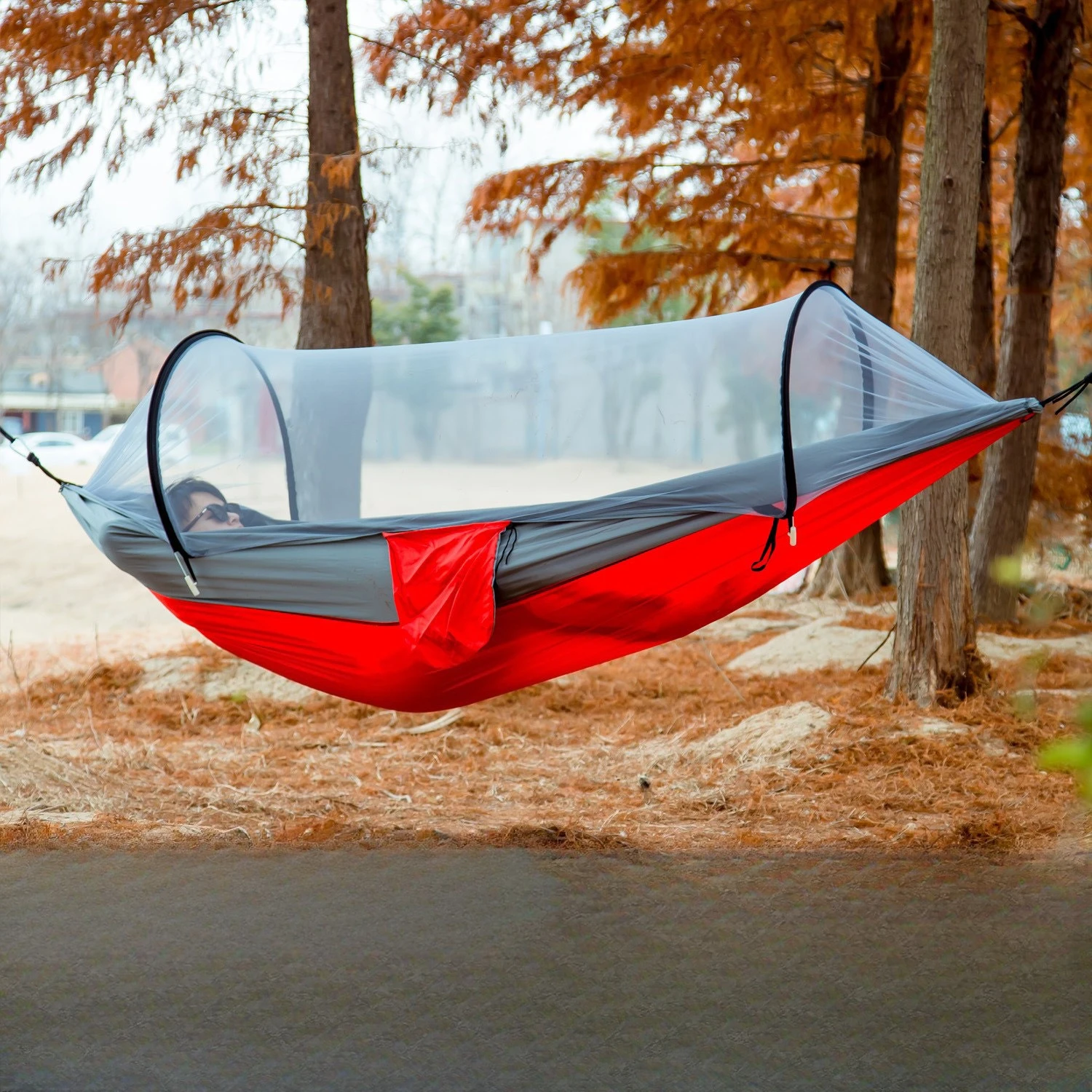 

Outdoor mosquito net hammock anti-tumble breathable outdoor anti-mosquito hammock swing mosquito net outdoor supplies camping