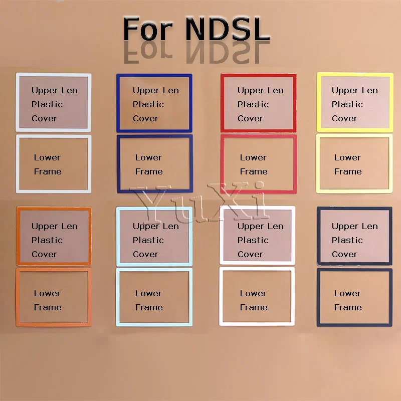 Yuxi แผงควบคุมสำหรับเกม DS Lite สำหรับเกม NDSL แผ่นปิดขอบจอพลาสติกส่วนบนฝาครอบเลนส์กรอบด้านล่าง1ชุด