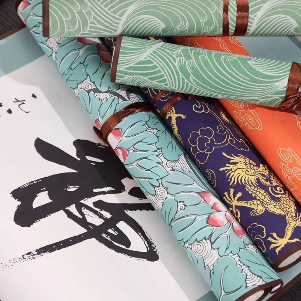 Papel de dibujo para pintar, rollo de papel de arroz Vintage, regalos hechos a mano de estilo chino, rollo en blanco colgante S/M/L enrollado a mano
