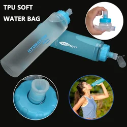 300ml-500ml Soft Flask Folding Water Bottle Outdoors Sport Travel Running Marathon Kettle Hydration Pack Bladder Water Tank Bag