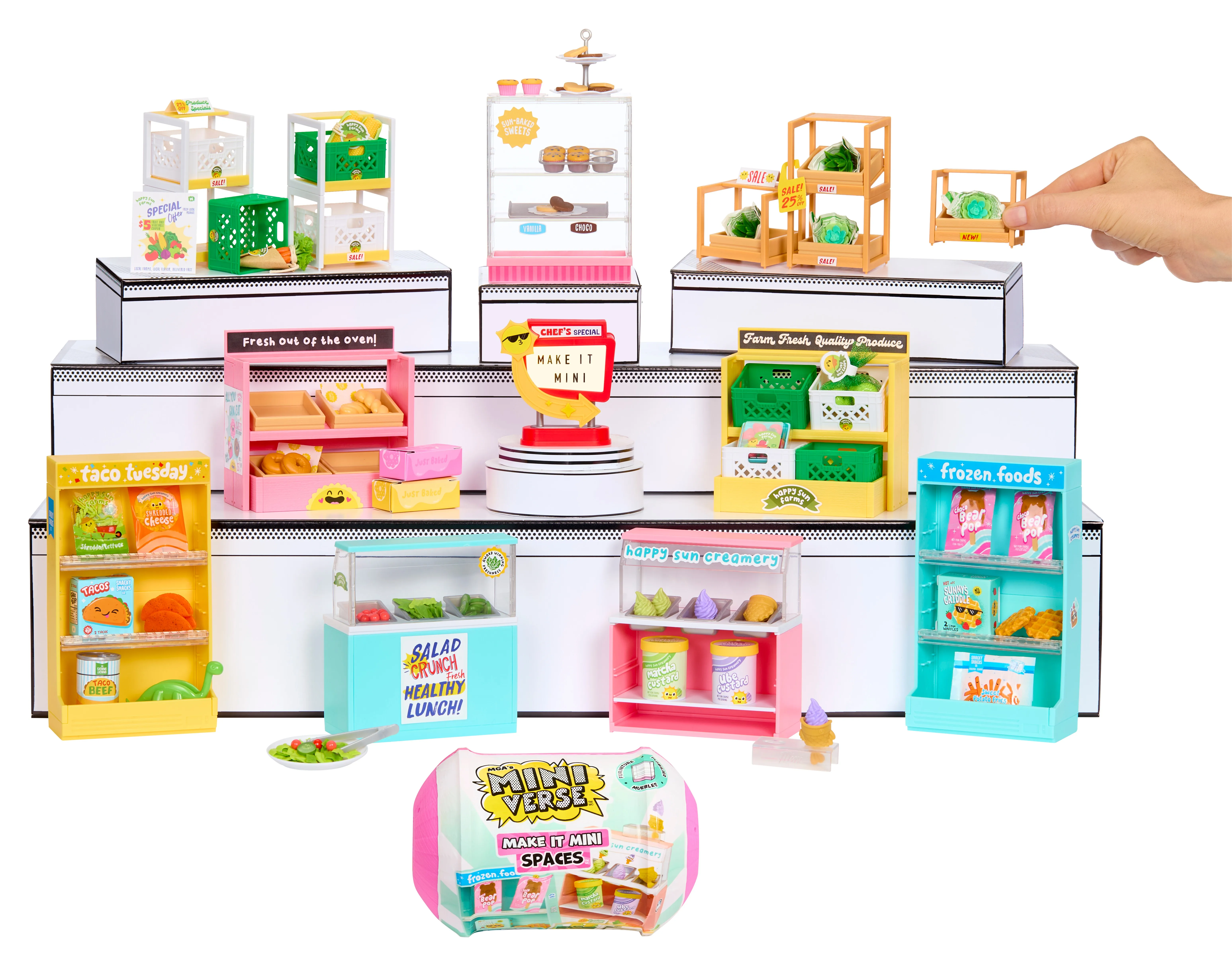 Miniverse de MGA, Make It Mini Spaces, Empaque Sorpresa, Réplica de Comida de Resina para Manualidades, NO Comestible, para Coleccionistas, 8+ ﻿ ﻿