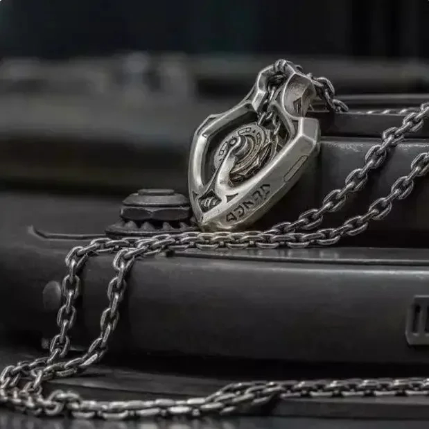 1PCS Mechanical Rotating Gear Retro Punk Pendant Necklace Outdoor EDC Creative Men's Gift