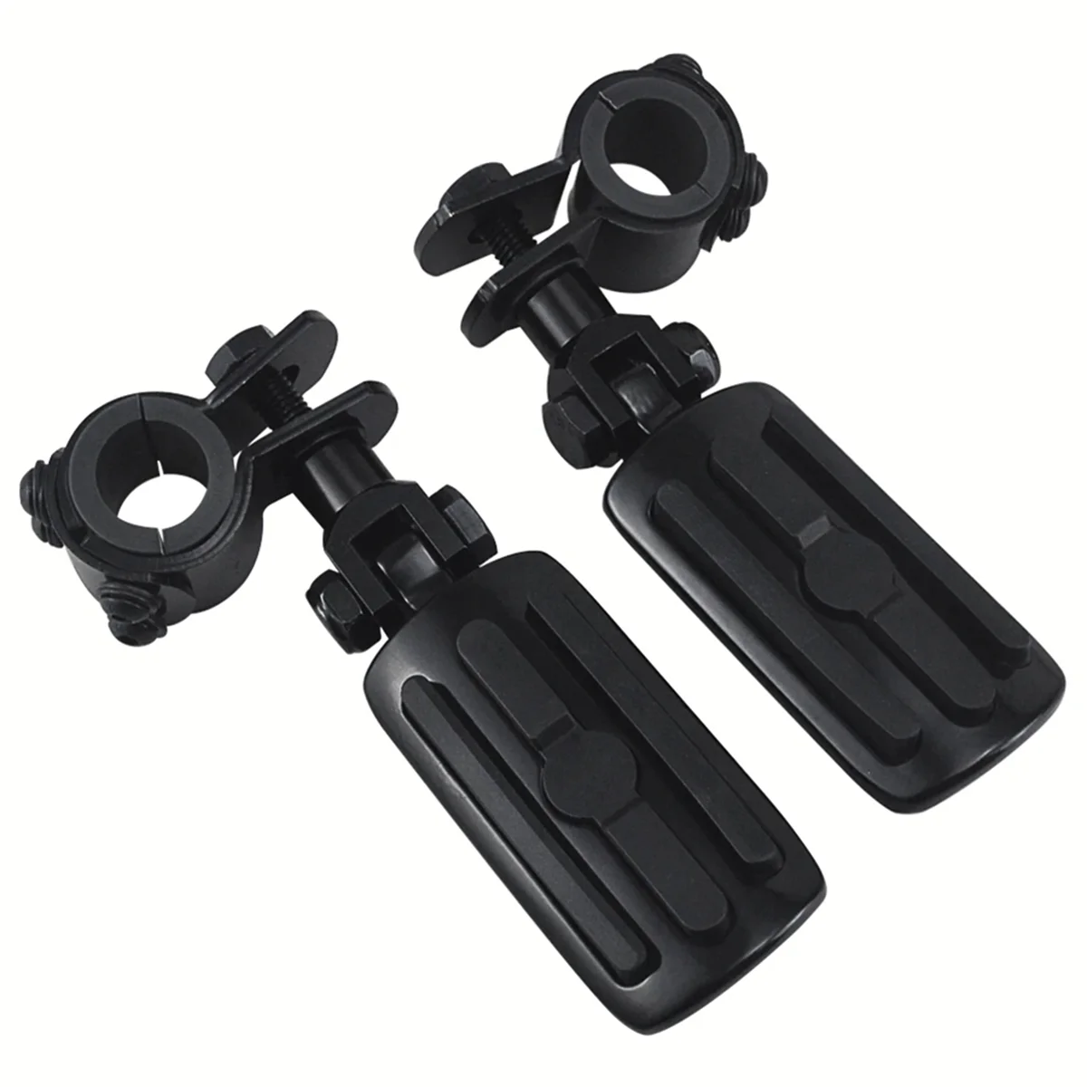 

Motorcycle Foot Pegs Motorcycle Footrest 1-1/4 Inch Bar Mount Highway Clamp Foot Pegs for Road Black