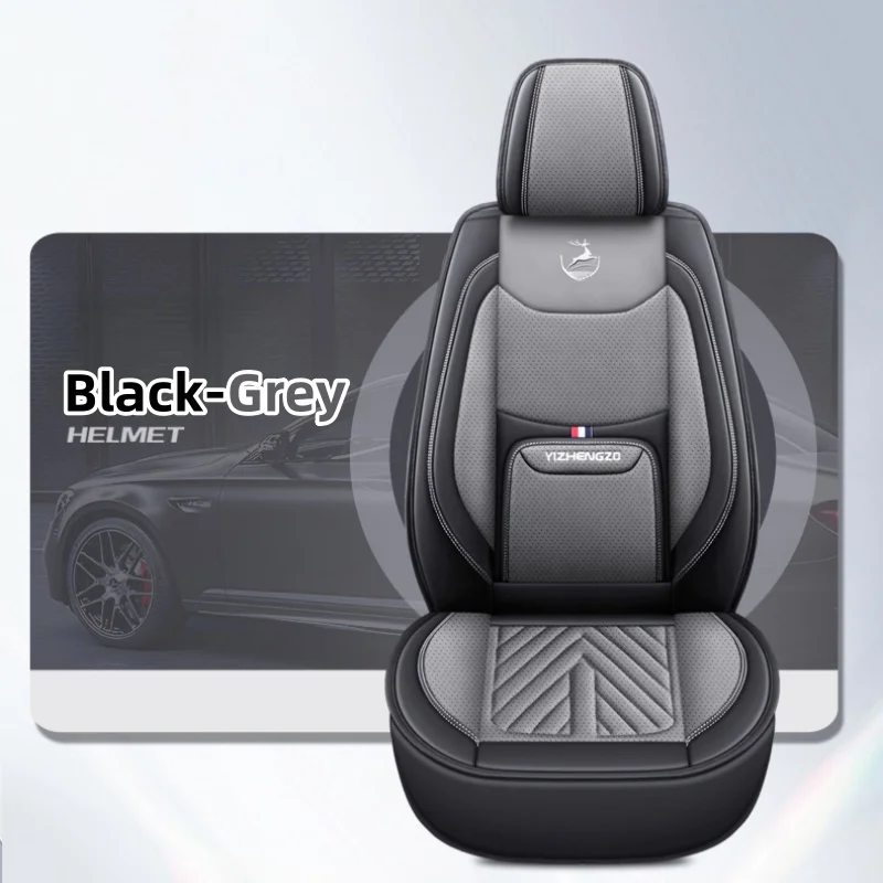 Front Single Seat, Luxurious Pu Leather Full-Cover Car Seat Cover, Universal, with a Delicate Texture, Soft, Comfortable, and Breathable, Suitable for All Seasons, Three-Dimensional Full Surround Design, Ergonomic Design, Three-Dimensional Side Support, Enhances Driving Experience, Available in 4 Colors, Suitable for Sedans, Suvs, Pickup Trucks, and Other Various Models