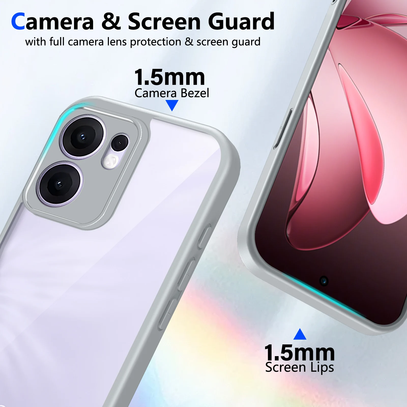 Für Oppo Reno 13A CPH2699 Fall Air Kissen Stoßfest Silikon Bumper Klar Matte Zurück Abdeckung Harte Telefon Fall für Oppo Reno 13A 5G – Detail 18