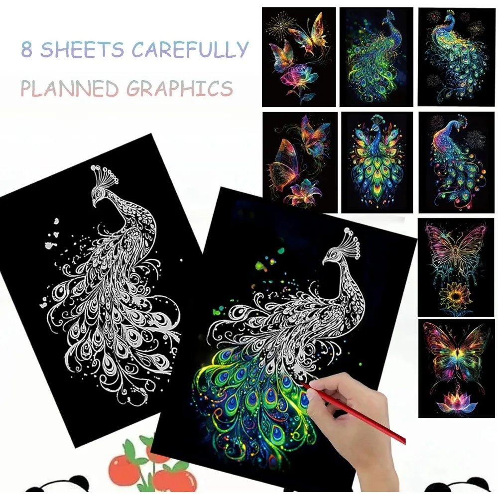 아트지, 11.2 x 8.2인치 8장, 무지개 예술 및 공예 선물