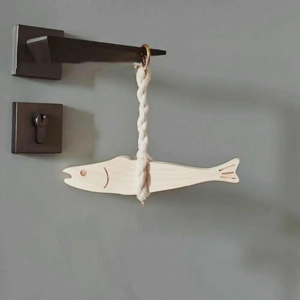 

Ultra-thin Fish Car Ornament Wall-mounting Lightweight Fish Hangable Pollack Charm Saves Space Wall Wooden Door Pendant