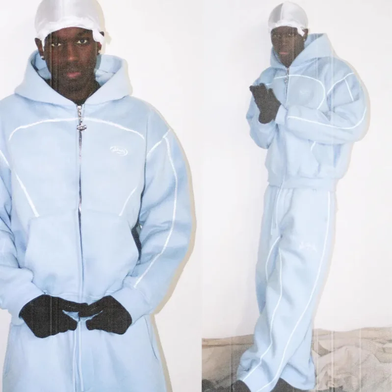 Loose Zipper Hoodie Streetwear ex Casual Outerwear Faionable Brand Independent Station Cross-Border Hip Hop Street Sle