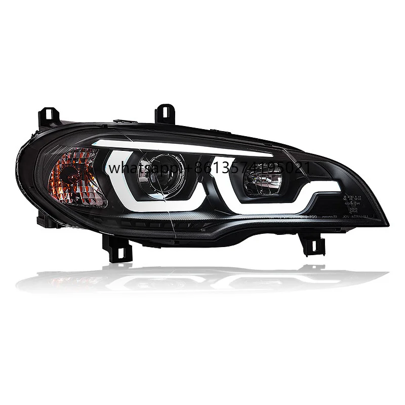 

Car Styg Head for X5 Headlights 2007-2013 E70 LED Headlight Angel Eye DRL Signal Lamp Hid Automotive Accessories