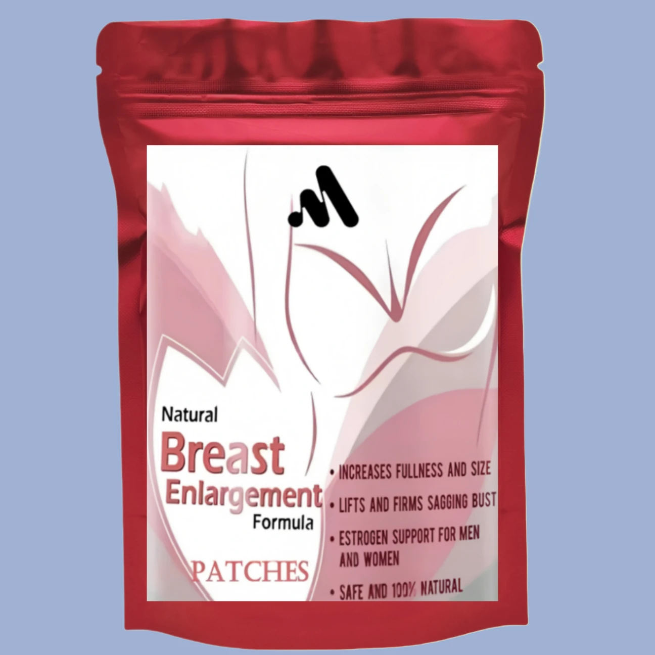 BIGGER BREAST ENLARGEMENT ENHANCEMENT FIRMER FULLER LARGER BUST, TRANSDERMAL PATCH 30 Patches