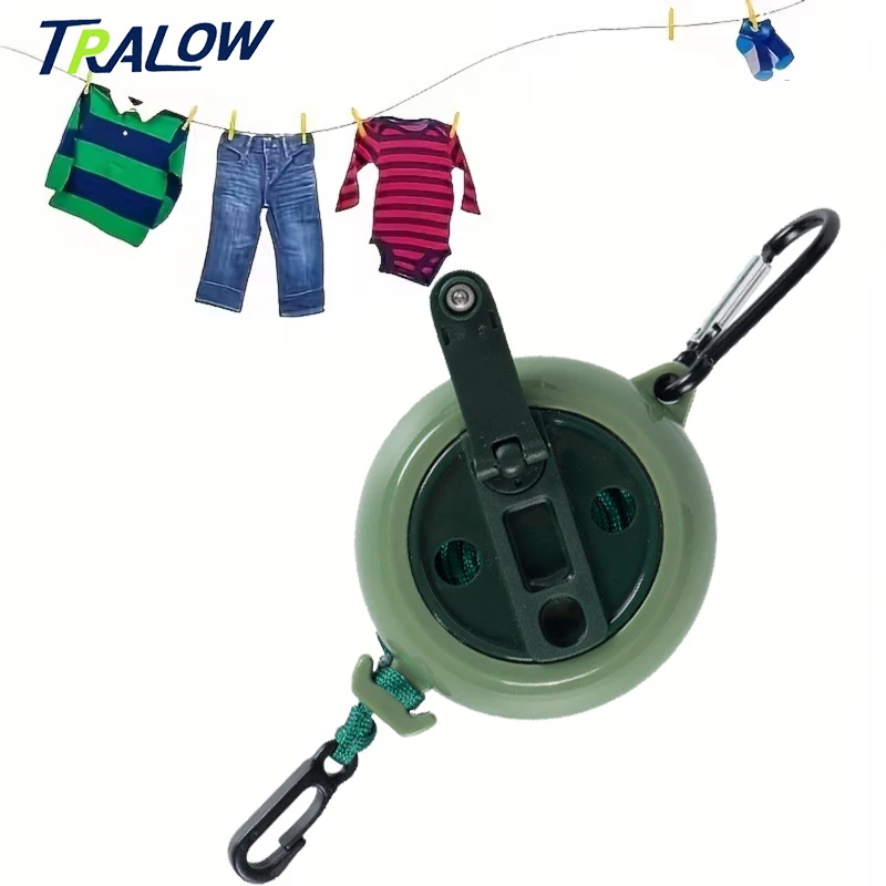 

TRALOW Outdoor Retractable Clothesline Portable Windproof Anti Slip Business Trip Hotel Indoor Outdoor Camping Clothing Line