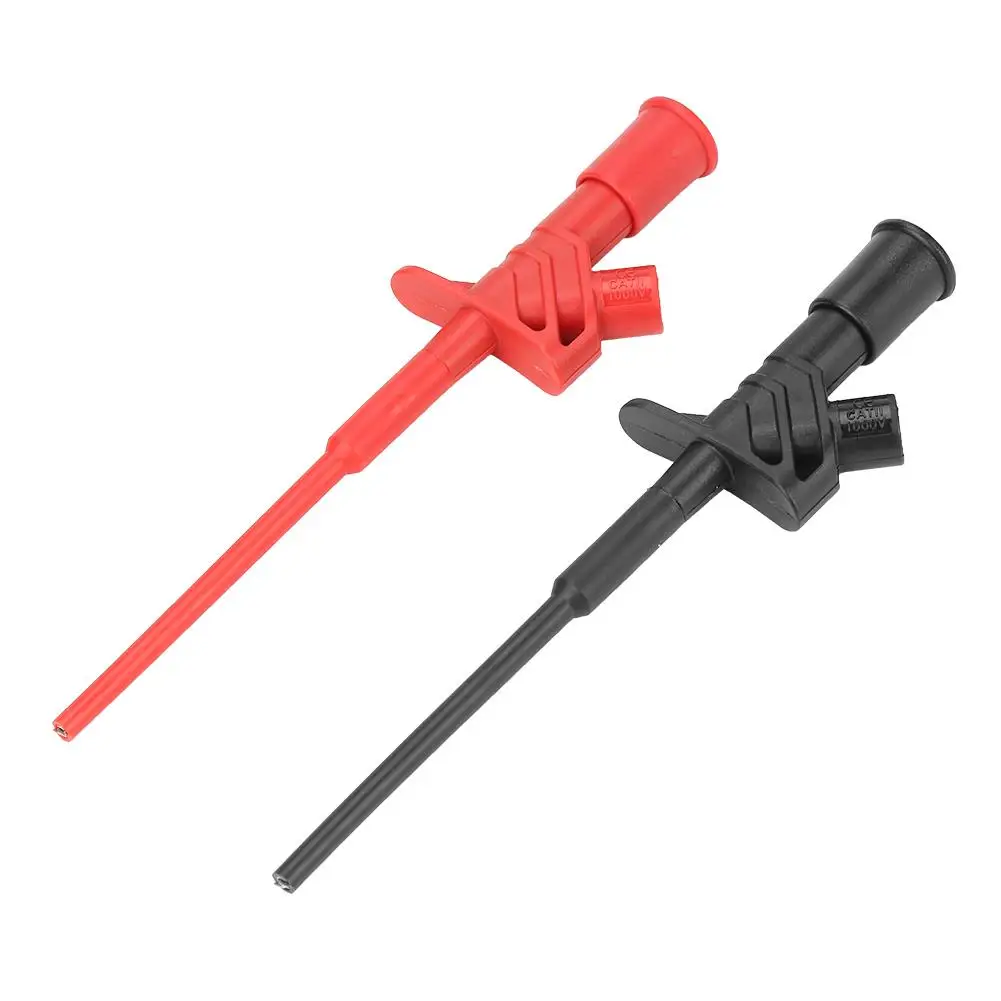 2Pcs P5004 High Voltage Flexible Insulated Test Probe with Quick Connect Clips for Professional Use