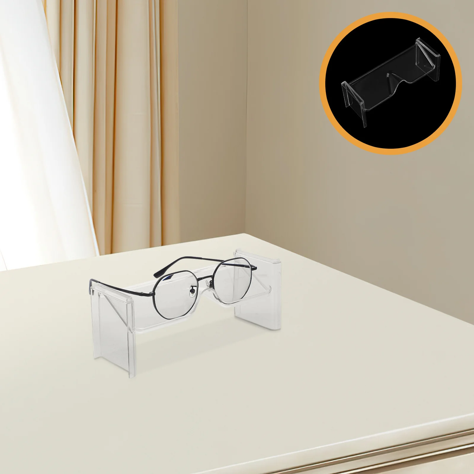 

2Pcs Transparent Glasses Storage Rack Sunglass Holder Organizer Desk Display Stand Eyewear Holder for Home Office