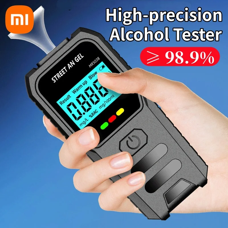Xiaomi-alcoholímetro Digital profesional, Sensor Semiconductor de alta precisión para conductores de automóviles, uso Personal en el hogar con seguimiento BAC